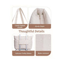 Puffy quiltade arbetsväskor för handbagage - Beige