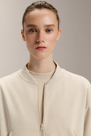 Soft Touch Crop Bomber - TER122 Stone