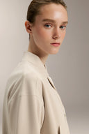 Soft Touch Crop Bomber - TER122 Stone