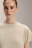 Cropped Boxed Graphic Tee - TER109 Stone - Activera