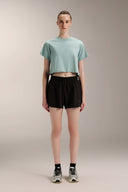 Cropped Boxed Graphic Tee - TER109 PaleAqua - Activera