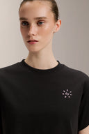 Cropped Boxed Graphic Tee - TER109 Black - Activera