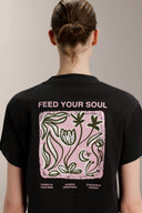 Cropped Boxed Graphic Tee - TER109 Black - Activera