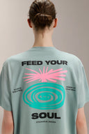 Oversized Graphic Tee - TER116 PaleAqua