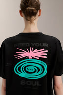 Oversized Graphic Tee - TER116 Black - Activera
