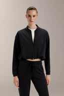 Soft Touch Crop Bomber - TER111 Black