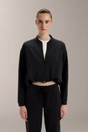 Soft Touch Crop Bomber - TER111 Black