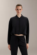 Soft Touch Crop Bomber - TER111 Black