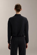 Soft Touch Crop Bomber - TER111 Black