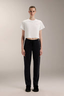 Cropped Boxed Graphic Tee - TER109 OpticWhite