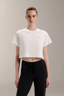 Cropped Boxed Graphic Tee - TER109 OpticWhite
