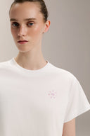 Cropped Boxed Graphic Tee - TER109 OpticWhite