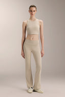 Brushed High-Rise Flare Pant - TER117 Stone