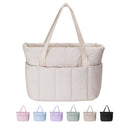 Puffy quiltade arbetsväskor för handbagage - Beige