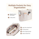 Puffy quiltade arbetsväskor för handbagage - Beige