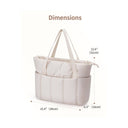 Puffy quiltade arbetsväskor för handbagage - Beige