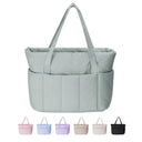 Puffy quiltade arbetsväskor för handbagage - Beige