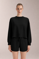 Soft Touch Boxy Sweat - TER114 Black
