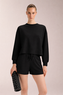 Soft Touch Boxy Sweat - TER114 Black