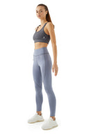 Långa leggings med ficka -AC101 Blå