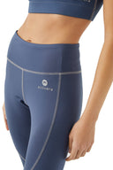 Långa leggings med ficka -AC101 Marinblå