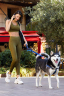 Långa leggings med ficka -AC101 Olivgrön