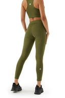 Långa leggings med ficka -AC101 Olivgrön