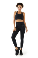 Långa leggings med ficka -AC101 Svart