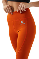 Långa leggings med ficka -AC101 Cinnamon