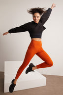 Long legging with pocket -AC101 Cinnamon