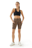 Cykelshorts med fickor - AC102 Leopard