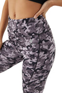 Tryckt Legging med ficka - AC104 lila como