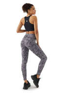 Printed Legging with pocket - AC104 lilac snake - Activera