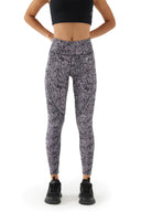 Printed Legging with pocket - AC104 lilac snake - Activera