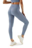 Sömlösa leggings - AC201 Bleknade blå