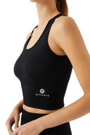 Seamless Crop top - AC203 Black