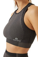 Seamless Rib Crop Tank - AC205 Antramelange