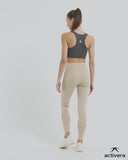 Långa leggings med ficka -AC101 Kamel